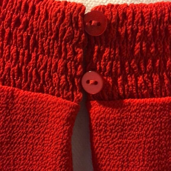 ZARA Red Cold Shoulder Above the Knee Dress Size S - Picture 5 of 7